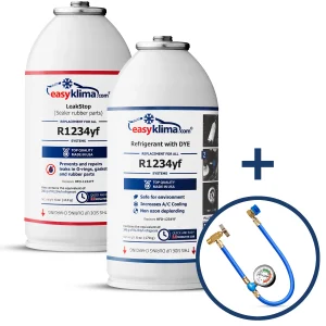 EasyKlima Zestaw do napełniania klimatyzacji z uszczelniaczem LeakStop